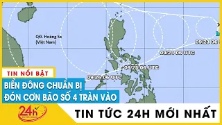 Tin tức 24h mới.Tin trưa 24/9 Bão Noru giật cấp 15 tiến thẳng vào miền Trung, nhiều nơi chiều mưa to