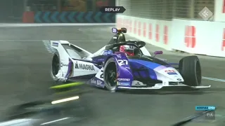 FE 2021 Saudi Arabia Race 2 Wehrlein Crashes Dennis