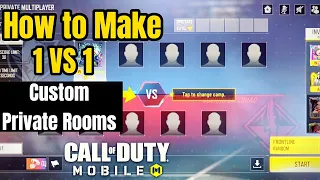 How To Make 1VS1 Custom Private Room in COD Mobile | How to Play 1VS1 with Friends in Codm  #codm