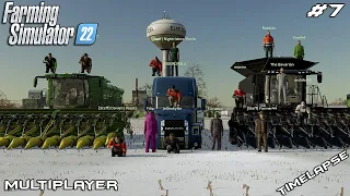 Big CORN harvest in the SNOWY AMERICA | Elmcreek | Farming Simulator 22 Multiplayer | Episode 7