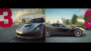 Car Battles Episode 7 - Corvette Grand Sport vs Ferrari F12tdf | Asphalt 9 | SwaggyBlack-6Pac