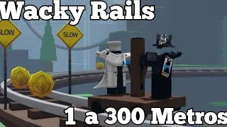 Roblox | Cómo completar Wacky Rails [2 player cart ride] | 1 a 300 metros