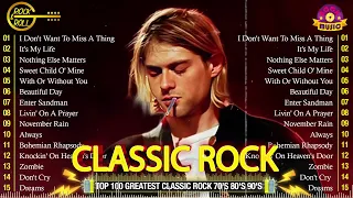 ACDC,Metallica, Nirvana, Queen, Aerosmith, Bon Jovi, Guns N Roses🔥Classic Rock Songs 70s 80s 90s
