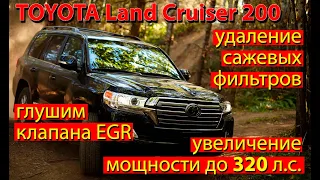 Toyota Land Cruiser 200: чип-тюнинг до 320 л.с., удаление сажевых фильтров, отключение клапана ЕГР