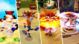 Evolution of Crash Bandicoot spin (1996 - 2020)