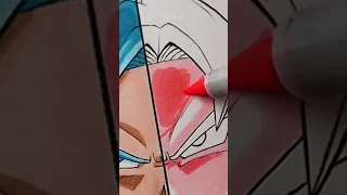 Drawing ✨Goku✨ in 1 hour vs. 10 hours😳(PART-2) #shorts