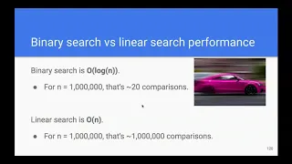 CS3A, Week 10, Binary search, interface and performance