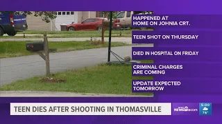 15-year-old dies from injuries after shooting in Thomasville