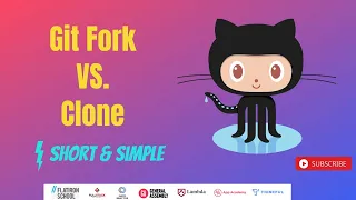 GIT Clone Versus Fork - Simple and Short