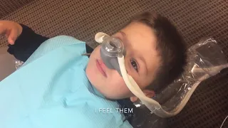 4 yr old on LAUGHING GAS