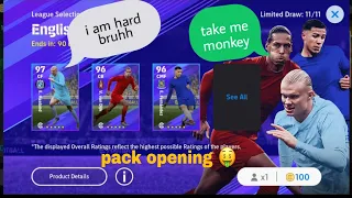 New ENGLISH LEAGUE pack opening 🤑 | tricks for haaland is money🤑 |#efootball