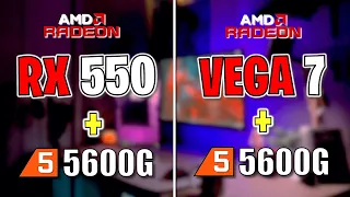 ✅ Ryzen 5 5600G ( VEGA 7 ) vs RX 550 ✅ TEST in 20 GAMES 🔴 2023 🔴