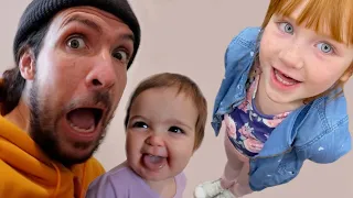 DAD vs KiDS day 1 - Mom goes to DiSNEYLAND!!  Navey is walking! Adley is Dancing! & Niko lost a lid