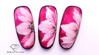 Easy Floral nail art, floristic nails. Easy gel polish nail art, flower nails, nail art trends
