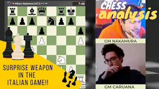 Surprise Weapon in the Italian Game?! | Caruana vs Nakamura 2022