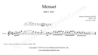 Bach : Menuet BWV 1067 - Flute