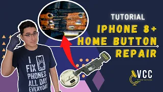 Ripped Home Button Flex. How To Run Jumpers for iPhone 8 Plus. Microsoldering Repair