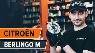 How to change rear wheel bearing on CITROËN BERLINGO M [TUTORIAL AUTODOC]