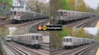 NYC Subway: D and N Trains Operating via Brighton Express in Both Directions (4/20/24)