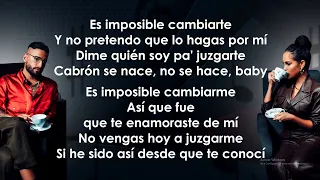 Natti Natasha, Maluma - Imposible Amor (Letra/Lyrics)