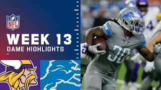 Vikings vs. Lions Week 13 Highlights | NFL 2021