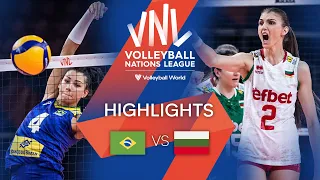 🇧🇷 BRA vs. 🇧🇬 BUL - Highlights Week 3 | Women's VNL 2022