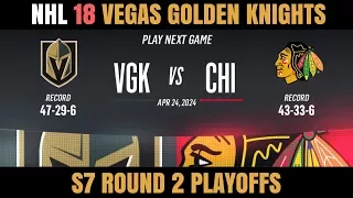 Playoffs Round 2 VS Chicago Blackhawks - Vegas Golden Knights S7 Ep.33 - NHL 18 Franchise Mode