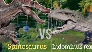 Indominus rex vs Spinosaurus Dino fight