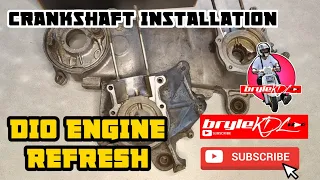 Honda Dio, bearing and Crank shaft installation (Hot and cold / with puller) | Engine Refresh pt.1