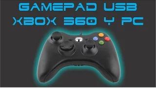 Game pad control usb alambrico xbox 360 pc windows ergonomico vibracion