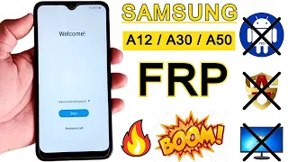 Samsung A12/A30/A50 FRP Bypass 2023 | NO Apps install / NO Alliance Shield | Google Account Unlock