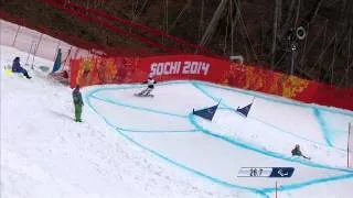 Veronica Plebani (2nd run) | Women's para snowboard cross | Alpine Skiing | Sochi 2014 Paralympics