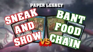 Sneak and Show vs Bant Foodchain - Paper Legacy Gameplay