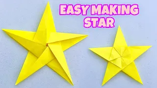 Easiest Way to Make A Paper Star Step-by-Step | Paper Star | Paper Craft