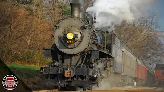 Strasburg Rail Road 475 & 89: Christmastime Steam to Paradise (4K)