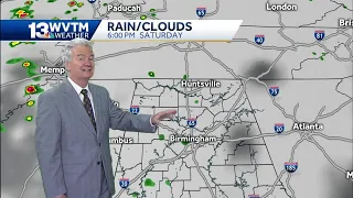 Heat builds for central Alabama; isolated weekend t'storms
