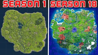 The EVOLUTION of the FORTNITE MAP... (Season 1 - Season 18)