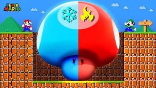 Can Mario & Luigi Beat the Ultimate Mega FIRE and ICE Mushroom in New Super Mario Bros. Wii??