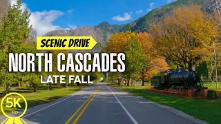 5K Autumn Scenery of North Cascades Hwy 20 for Indoor Cycling / Treadmill - 5 HRS Scenic Drive Video