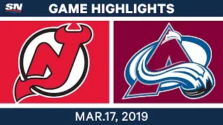 NHL Highlights | Devils vs Avalanche – Mar 17, 2019