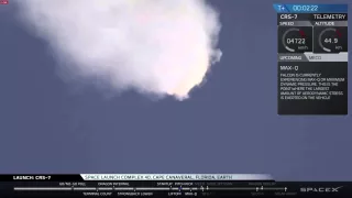 Space X Falcon 9 Explosion the final moments of CRS-7