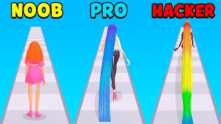 NOOB vs PRO vs HACKER - Dancing Hair Challenge
