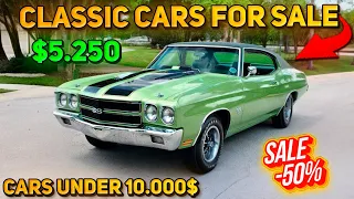 20 Magnificent Classic Cars Under $10,000 Available on Craigslist Marketplace! Perfect Bargain Cars!