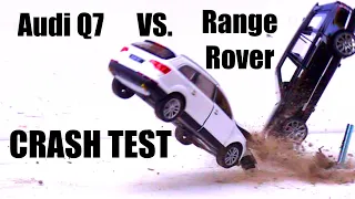 DIECAST CRASH TEST - 1/24 Audi Q7 vs Range Rover - Super Slow Motion 1000fps