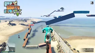 Skill Test Parkour With Bike In Gta 5 | Gta 5 Parkour Gameplay |