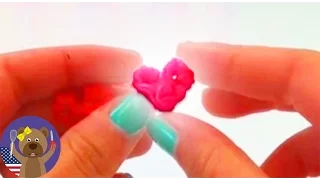 Lovely heart loom band charms key chain Tutorial - DIY Tutorial heart loom band elastic