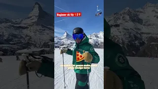 Beginner ski tip, if you would like a ski lesson in Zermatt please contact link in bio