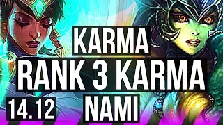 KARMA & Ezreal vs NAMI & Kai'Sa (SUP) | Rank 3 Karma, 10k comeback | EUNE Challenger | 14.12