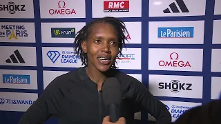 'Didn’t think about the World Record' - Faith Kipyegon / Winner 14:05.20 - 5000m Women Paris DL 2023