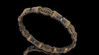 How to learn | Matrix 9 | Lesson 22  | gold bangles | free tutorial | rp designing jewelry course |